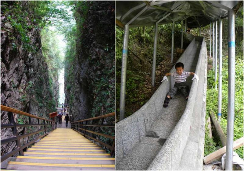 A Strip of Sky and The Marble Slide of Zhangjiajie Grand Canyon