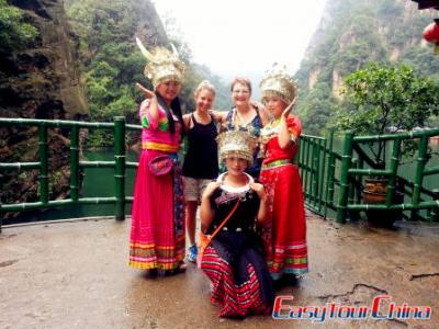 Family Visiting Zhangjiajie National Forest Park